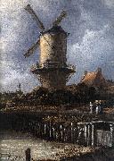 RUISDAEL, Jacob Isaackszon van The Windmill at Wijk bij Duurstede (detail) af oil painting